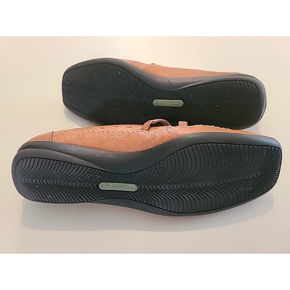 EASY SPIRIT® ADIEL Mary Jane Leather Square Toe Flats Cognac Camel Brown Tan 8.5 - Picture 7 of 7